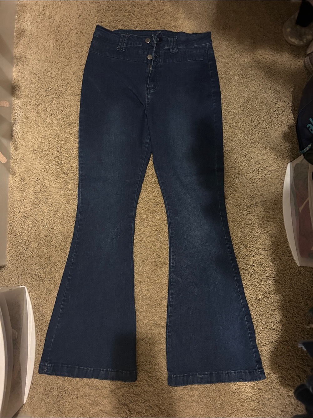 Dark Blue Flared Women's Jeans